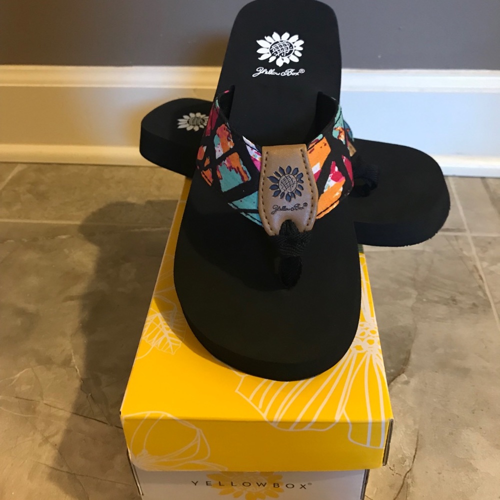 Yellow Box Flip Flops